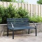 vidaXL Banco de jardín madera gris 120 cm