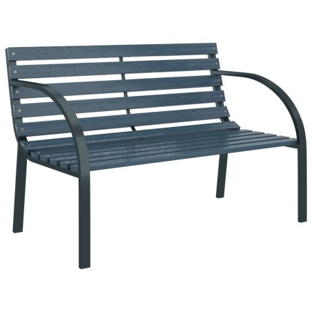 vidaXL Banco de jardín madera gris 120 cm