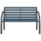 vidaXL Banco de jardín madera gris 120 cm