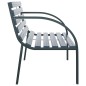 vidaXL Banco de jardín madera gris 120 cm