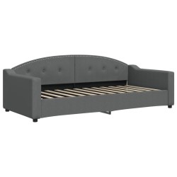 vidaXL Sofá cama tela gris oscuro 90x200 cm