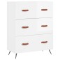 vidaXL Aparador alto madera contrachapada blanco brillo 69,5x34x180 cm vidaXL Aparador alto madera contrachapada blanco brillo 69,5x34x180 cm