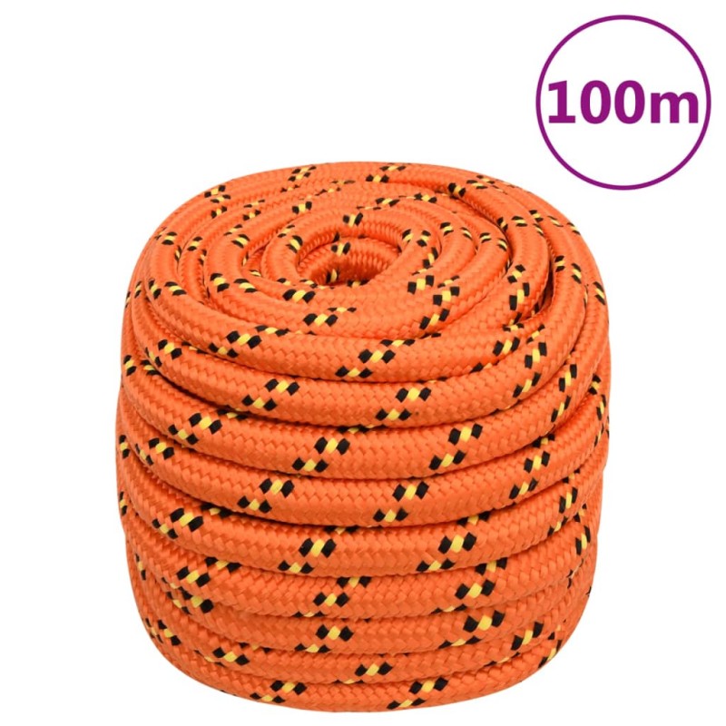 vidaXL Cuerda de barco polipropileno naranja 20 mm 100 m vidaXL Cuerda de barco polipropileno naranja 20 mm 100 m