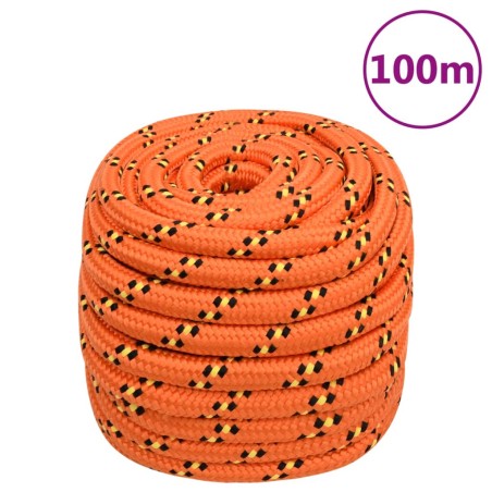 vidaXL Cuerda de barco polipropileno naranja 20 mm 100 m