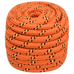 vidaXL Cuerda de barco polipropileno naranja 20 mm 100 m