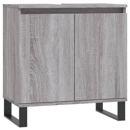 vidaXL Armario de baño madera de ingeniería gris Sonoma 58x33x60 cm