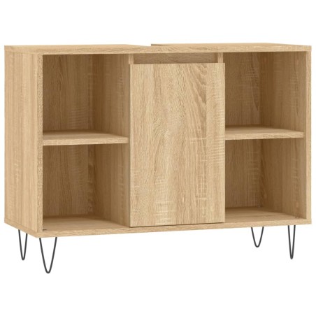 vidaXL Mueble de baño madera de ingeniería roble Sonoma 80x33x60 cm