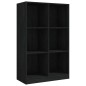 vidaXL Estantería de madera maciza de pino negra 70x33x110 cm