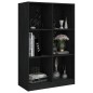 vidaXL Estantería de madera maciza de pino negra 70x33x110 cm