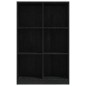 vidaXL Estantería de madera maciza de pino negra 70x33x110 cm