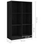 vidaXL Estantería de madera maciza de pino negra 70x33x110 cm