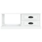 vidaXL Mesa de centro madera contrachapada blanco brillo 90x50x35 cm