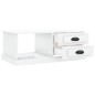 vidaXL Mesa de centro madera contrachapada blanco brillo 90x50x35 cm