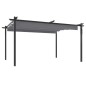 vidaXL Cenador de jardín con techo retráctil gris antracita 4x3 m vidaXL Cenador de jardín con techo retráctil gris antracita 4x3 m