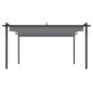 vidaXL Cenador de jardín con techo retráctil gris antracita 4x3 m vidaXL Cenador de jardín con techo retráctil gris antracita 4x3 m