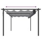 vidaXL Cenador de jardín con techo retráctil gris antracita 4x3 m vidaXL Cenador de jardín con techo retráctil gris antracita 4x3 m
