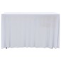 vidaXL Fundas elásticas para mesa 2 uds con falda 183x76x74 cm blanco vidaXL Fundas elásticas para mesa 2 uds con falda 183x76x74 cm blanco