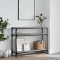 vidaXL Mesa consola madera de ingeniería gris Sonoma 100x29x75 cm vidaXL Mesa consola madera de ingeniería gris Sonoma 100x29x75 cm