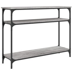 vidaXL Mesa consola madera de ingeniería gris Sonoma 100x29x75 cm