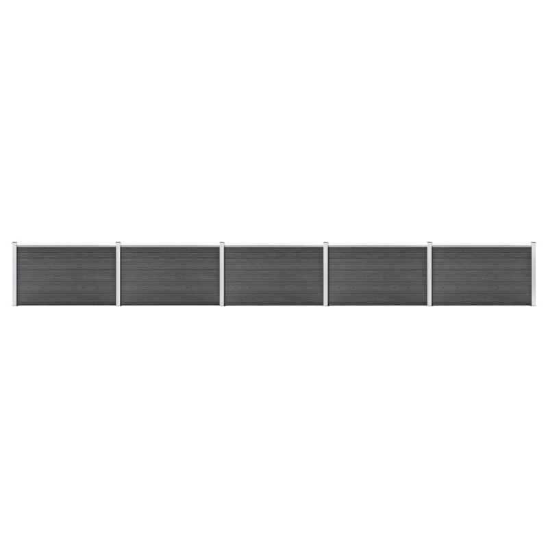 vidaXL Set de paneles de valla WPC negro 872x105 cm vidaXL Set de paneles de valla WPC negro 872x105 cm