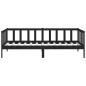 vidaXL Sofá cama de madera maciza de pino negro 90x200 cm vidaXL Sofá cama de madera maciza de pino negro 90x200 cm