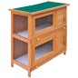 vidaXL Casa de animales pequeños jaula conejera 4 puertas madera vidaXL Casa de animales pequeños jaula conejera 4 puertas madera