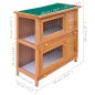 vidaXL Casa de animales pequeños jaula conejera 4 puertas madera vidaXL Casa de animales pequeños jaula conejera 4 puertas madera
