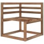 vidaXL Set de sofá de jardín de palets 4 pzas madera impregnada marrón vidaXL Set de sofá de jardín de palets 4 pzas madera impregnada marrón