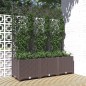 vidaXL Jardinera con enrejado PP marrón 120x40x136 cm vidaXL Jardinera con enrejado PP marrón 120x40x136 cm