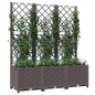 vidaXL Jardinera con enrejado PP marrón 120x40x136 cm vidaXL Jardinera con enrejado PP marrón 120x40x136 cm