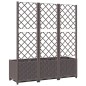 vidaXL Jardinera con enrejado PP marrón 120x40x136 cm vidaXL Jardinera con enrejado PP marrón 120x40x136 cm