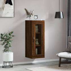 vidaXL Armario de pared marrón roble 34,5x34x90 cm