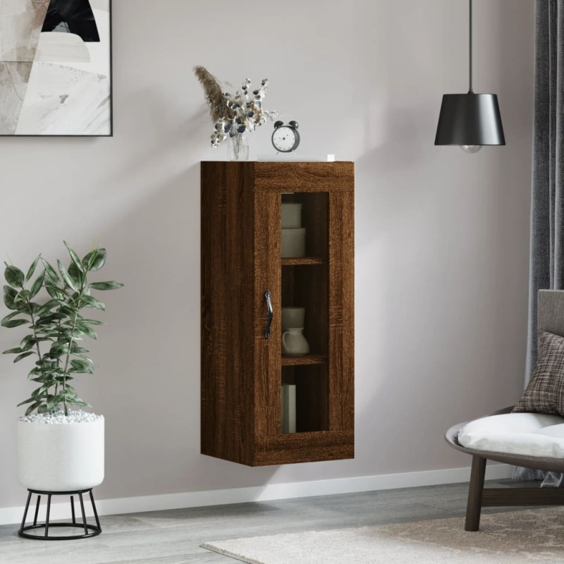 vidaXL Armario de pared marrón roble 34,5x34x90 cm vidaXL Armario de pared marrón roble 34,5x34x90 cm