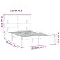 vidaXL Estructura cama doble pequeña madera maciza marrón 120x190 cm vidaXL Estructura cama doble pequeña madera maciza marrón 120x190 cm