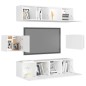 vidaXL Set de muebles de salón TV 6 piezas madera de ingeniería blanco