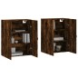 vidaXL Armarios de pared 2 uds madera de ingeniería roble ahumado vidaXL Armarios de pared 2 uds madera de ingeniería roble ahumado
