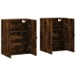 vidaXL Armarios de pared 2 uds madera de ingeniería roble ahumado vidaXL Armarios de pared 2 uds madera de ingeniería roble ahumado
