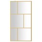 vidaXL Mampara puerta ducha vidrio transparente ESG dorado 100x195 cm vidaXL Mampara puerta ducha vidrio transparente ESG dorado 100x195 cm