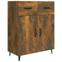 vidaXL Aparador de madera de ingeniería roble ahumado 69,5x34x90 cm