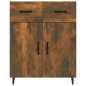 vidaXL Aparador de madera de ingeniería roble ahumado 69,5x34x90 cm vidaXL Aparador de madera de ingeniería roble ahumado 69,5x34x90 cm