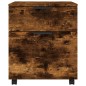 vidaXL Archivador ruedas madera contrachapada roble ahumado 45x38x54cm vidaXL Archivador ruedas madera contrachapada roble ahumado 45x38x54cm