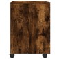 vidaXL Archivador ruedas madera contrachapada roble ahumado 45x38x54cm vidaXL Archivador ruedas madera contrachapada roble ahumado 45x38x54cm