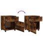 vidaXL Archivador ruedas madera contrachapada roble ahumado 45x38x54cm vidaXL Archivador ruedas madera contrachapada roble ahumado 45x38x54cm