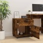 vidaXL Archivador ruedas madera contrachapada roble ahumado 45x38x54cm vidaXL Archivador ruedas madera contrachapada roble ahumado 45x38x54cm