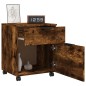 vidaXL Archivador ruedas madera contrachapada roble ahumado 45x38x54cm vidaXL Archivador ruedas madera contrachapada roble ahumado 45x38x54cm
