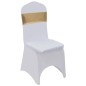vidaXL Lazo de silla elástico 25 uds con broche de diamante dorado vidaXL Lazo de silla elástico 25 uds con broche de diamante dorado