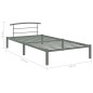 vidaXL Estructura de cama de metal gris 100x200 cm vidaXL Estructura de cama de metal gris 100x200 cm