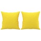 vidaXL Sofá de 2 plazas con cojines tela amarillo claro 120 cm
