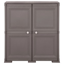 vidaXL Armario de plástico diseño de madera gris 79x43x85,5 cm