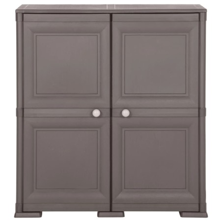 vidaXL Armario de plástico diseño de madera gris 79x43x85,5 cm
